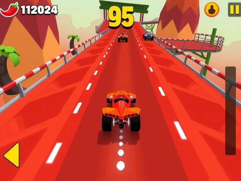 Red Chili Speedster game screenshot showing spicy racing tracks